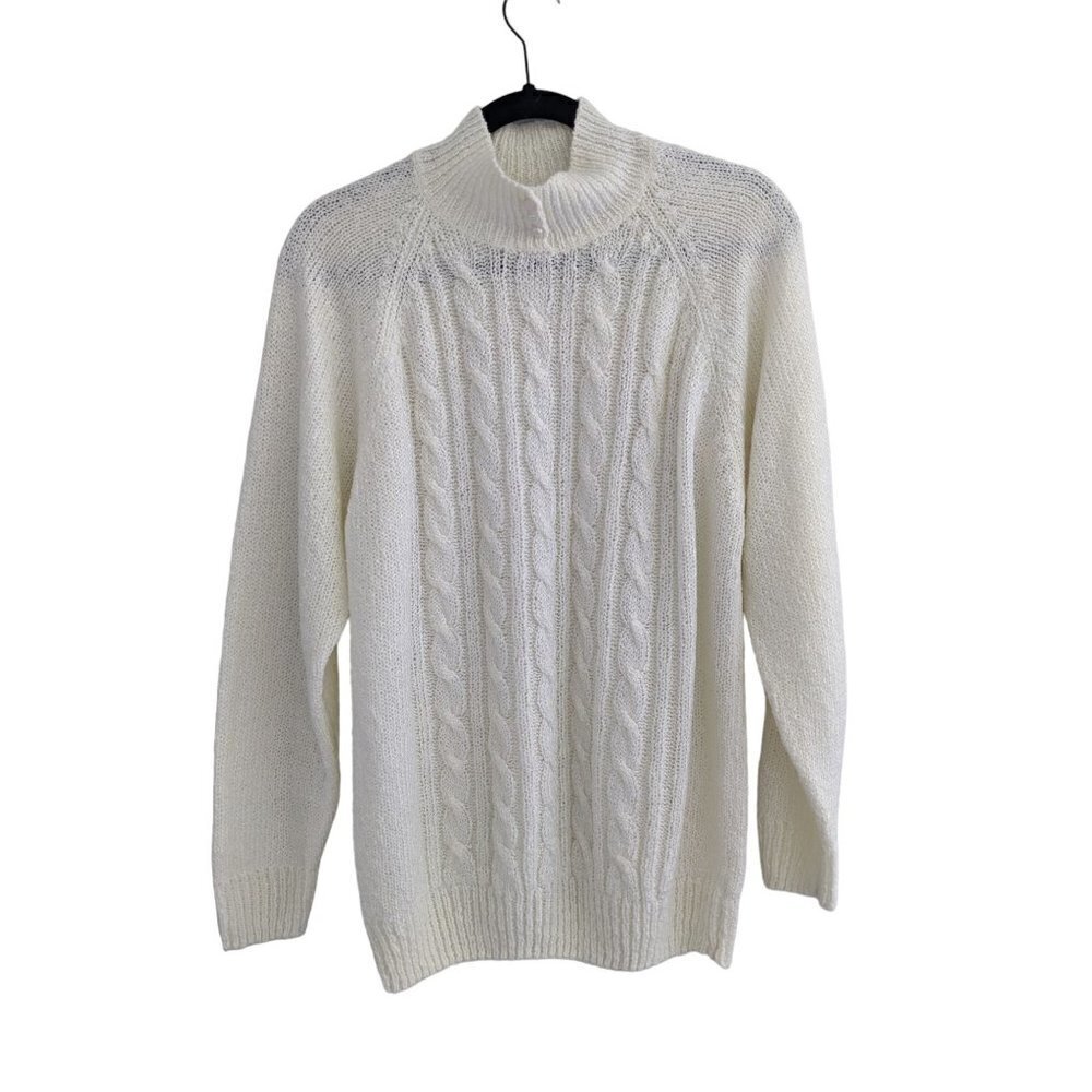 Vintage Miranda Grandma Cottagecore 80s 90s Turtleneck Sweater Size L